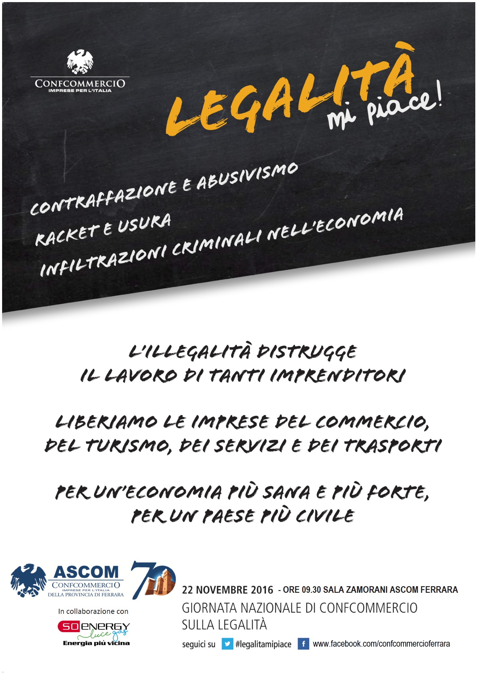 Locandina con Logo Ascom Ferrara Soenergy